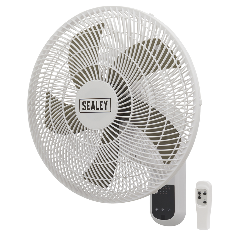 Sealey SWF18WR 18" 3-Speed Wall Fan with Remote Control 230V