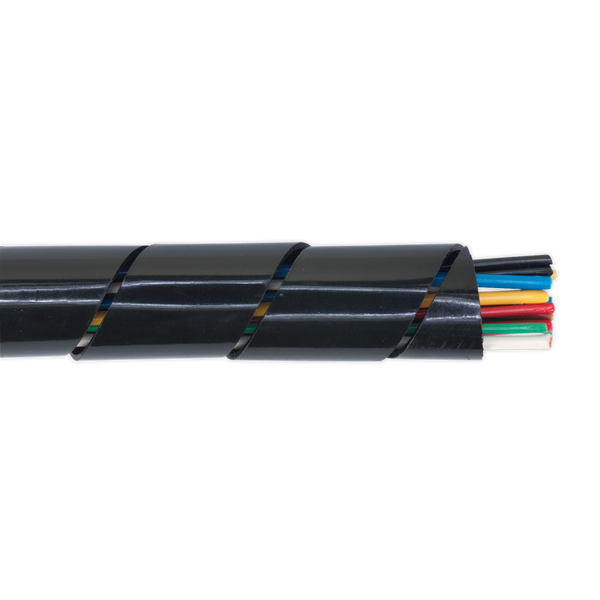 Sealey SWS2244 10m Diameter 22-44mm Spiral Wrap Cable Sleeving