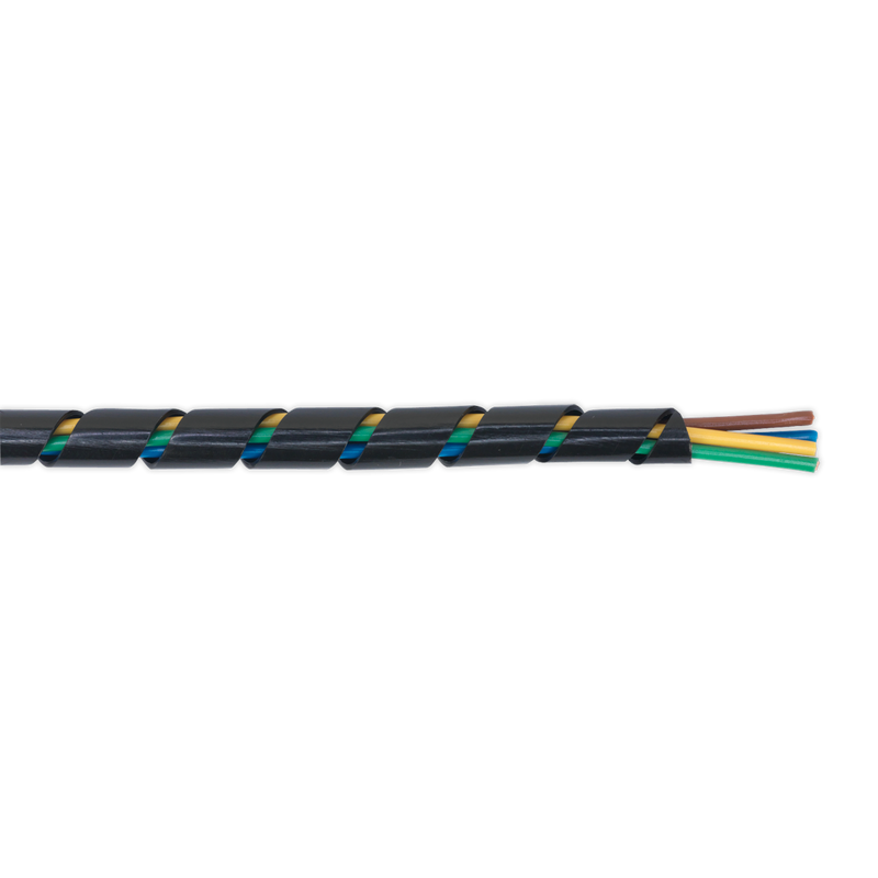 Sealey SWS816 10m Diameter 8-16mm Spiral Wrap Cable Sleeving