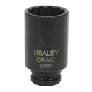 Sealey SX0041 33mm Bi-Hex 1/2"Sq Drive Deep Impact Socket