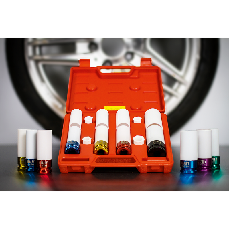 Sealey SX030 4pc 1/2"Sq Drive Alloy Wheel Impact Socket Set