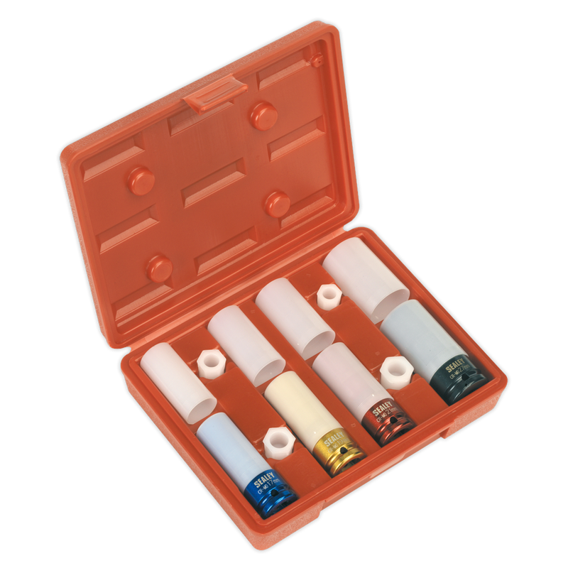 Sealey SX030 4pc 1/2"Sq Drive Alloy Wheel Impact Socket Set