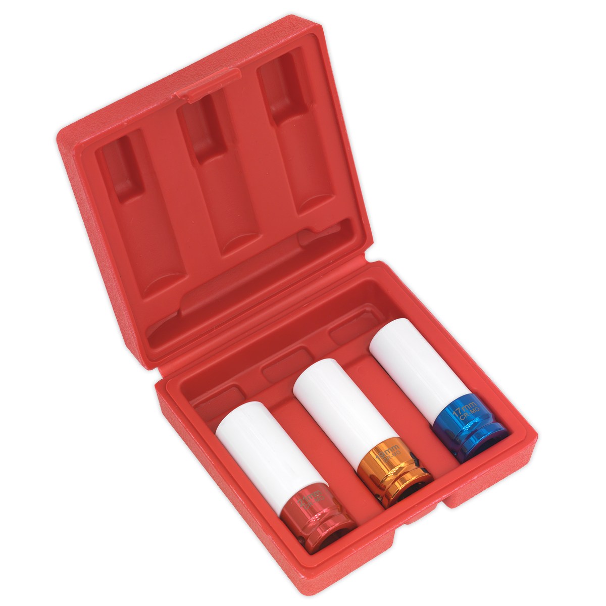 Sealey SX031 3pc 1/2"Sq Drive Alloy Wheel Impact Socket Set