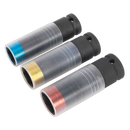 Sealey SX039 3pc 1/2"Sq Drive Alloy Wheel Ultra-Power Impact Socket Set