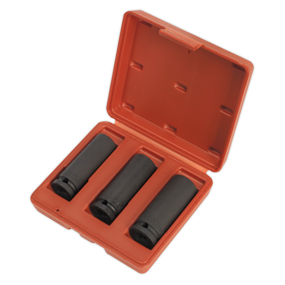 Sealey SX043 3pc 1/2"Sq Drive Deep Impact Socket Set