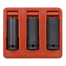 Sealey SX043 3pc 1/2"Sq Drive Deep Impact Socket Set