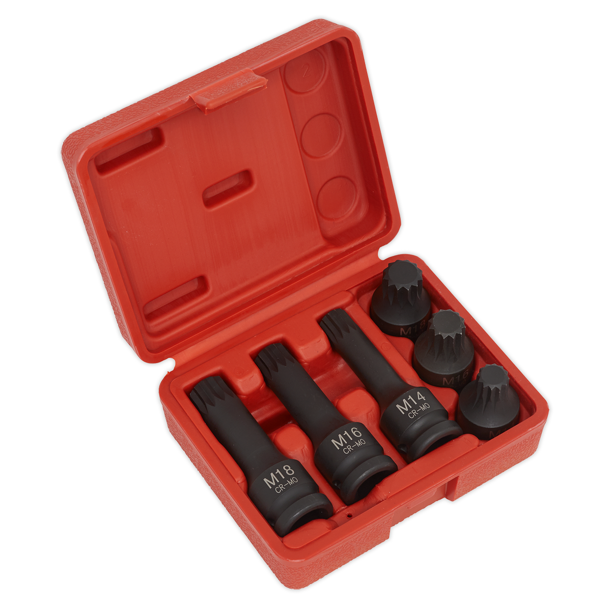 Sealey SX052 6pc 1/2"Sq Drive Impact Spline Socket Bit Set