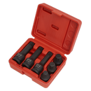 Sealey SX052 6pc 1/2"Sq Drive Impact Spline Socket Bit Set