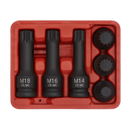 Sealey SX052 6pc 1/2"Sq Drive Impact Spline Socket Bit Set