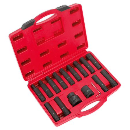 Sealey SX098 16pc 3/4" & 1"Sq Drive Impact Hex, TRX-Star* & TRX-Star* Female Socket Bit Set