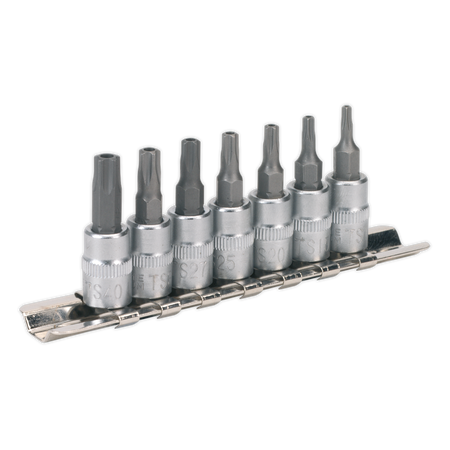 Sealey SX106 7pc 1/4"Sq Drive TRX-TS* Security Socket Bit Set