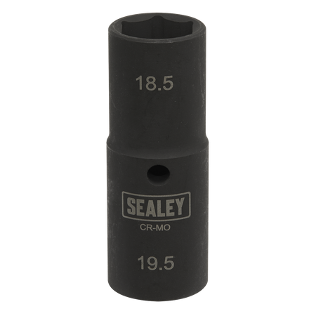 Sealey SX1819 80mm 1/2"Sq Drive 18.5/19.5mm Double Ended Deep Impact Socket