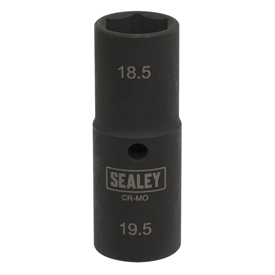 Sealey SX1819 80mm 1/2"Sq Drive 18.5/19.5mm Double Ended Deep Impact Socket