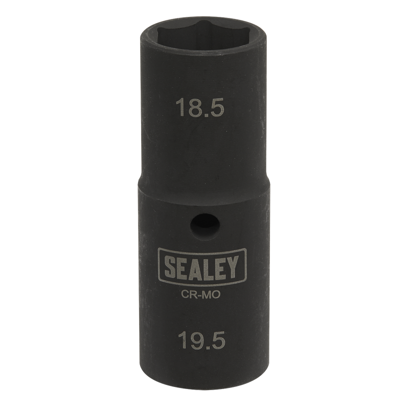 Sealey SX1819 80mm 1/2"Sq Drive 18.5/19.5mm Double Ended Deep Impact Socket