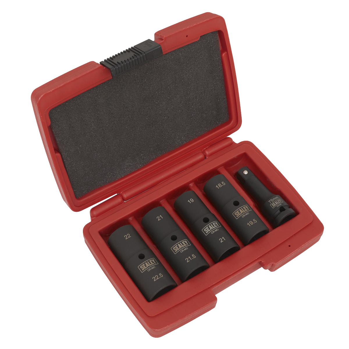 Sealey SX1820 5pc 80mm 1/2"Sq Drive Double Ended Deep Impact Socket Set