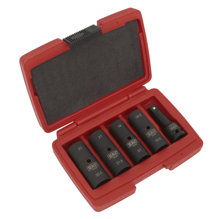Sealey SX1820 5pc 80mm 1/2"Sq Drive Double Ended Deep Impact Socket Set