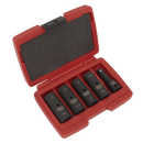 Sealey SX1820 5pc 80mm 1/2"Sq Drive Double Ended Deep Impact Socket Set