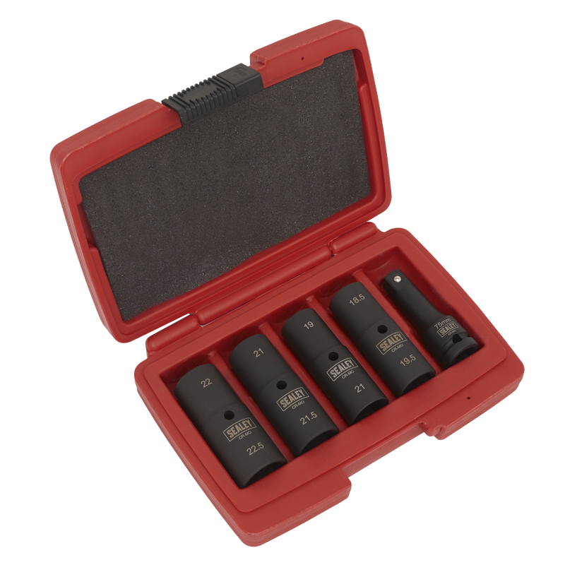 Sealey SX1820 5pc 80mm 1/2"Sq Drive Double Ended Deep Impact Socket Set