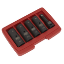 Sealey SX1820 5pc 80mm 1/2"Sq Drive Double Ended Deep Impact Socket Set