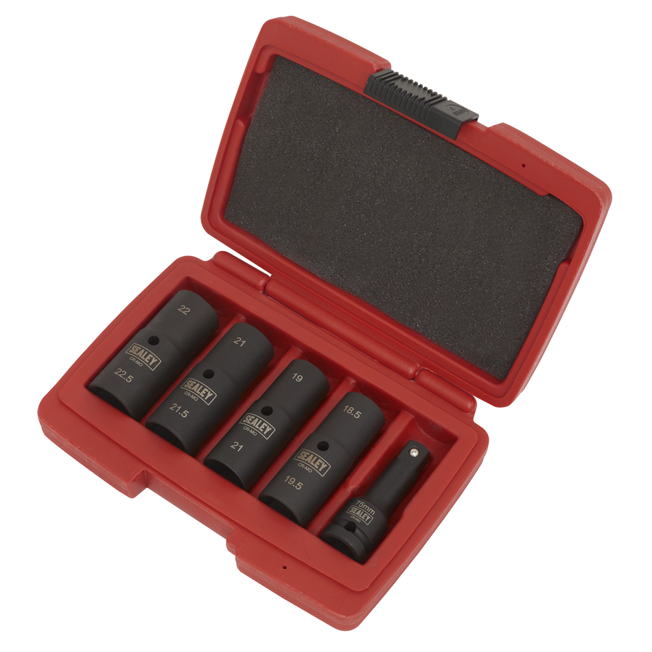 Sealey SX1820 5pc 80mm 1/2"Sq Drive Double Ended Deep Impact Socket Set