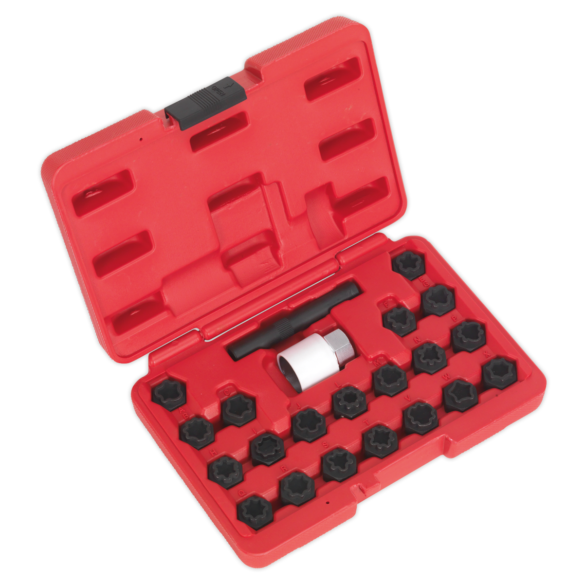 Sealey SX206 22pc Locking Wheel Nut Key Set - Audi