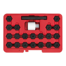 Sealey SX206 22pc Locking Wheel Nut Key Set - Audi