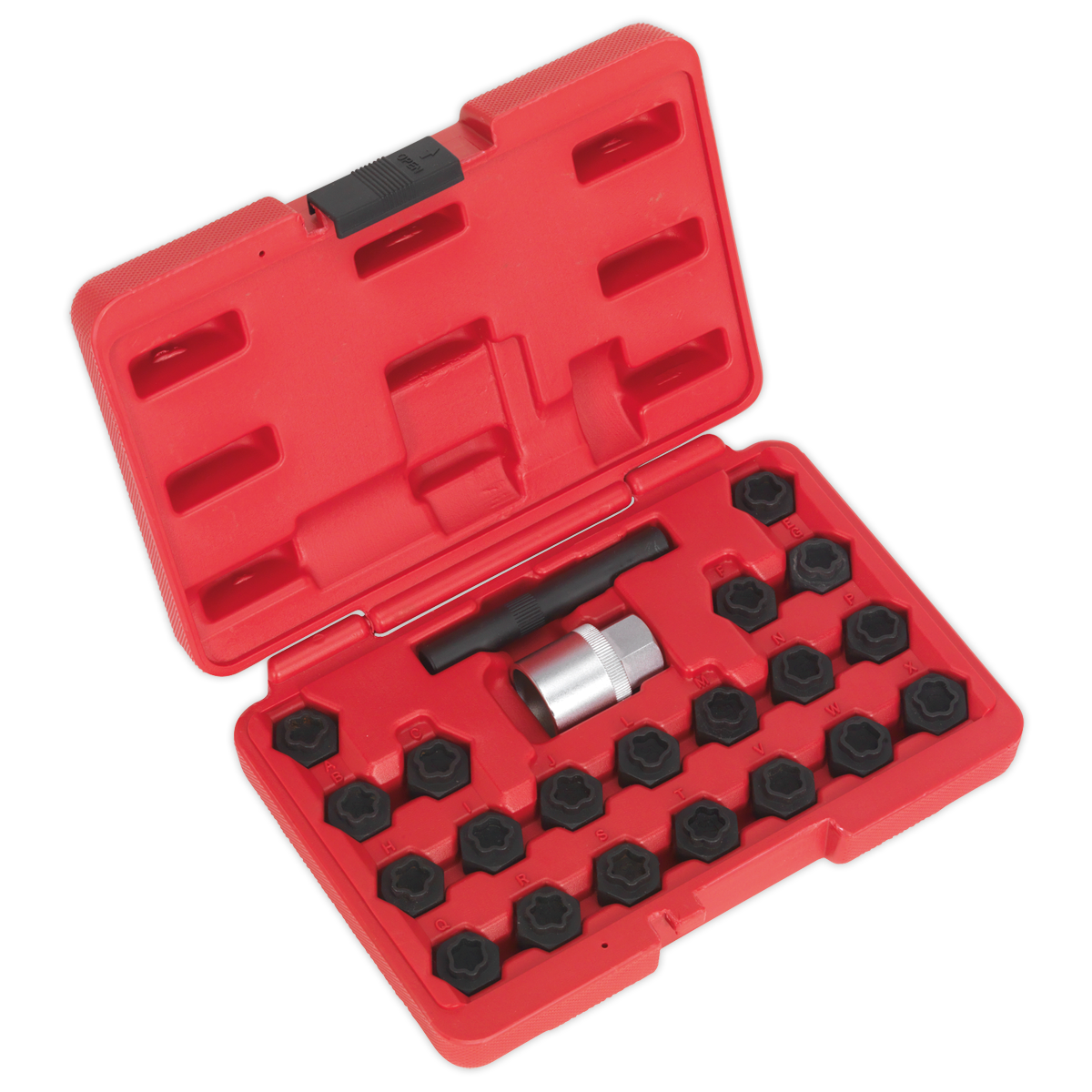 Sealey SX207 22pc Locking Wheel Nut Key Set - BMW