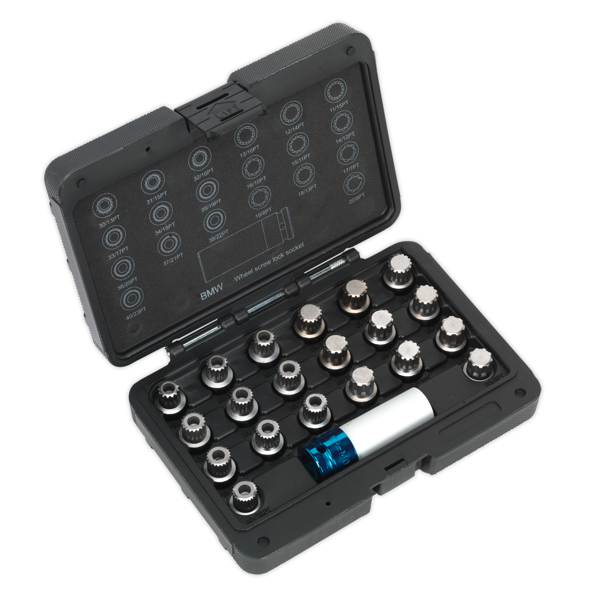 Sealey SX209 21pc Locking Wheel Nut Key Set - BMW & Mini