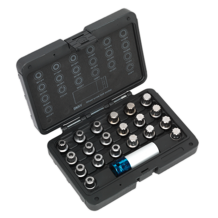 Sealey SX209 21pc Locking Wheel Nut Key Set - BMW & Mini