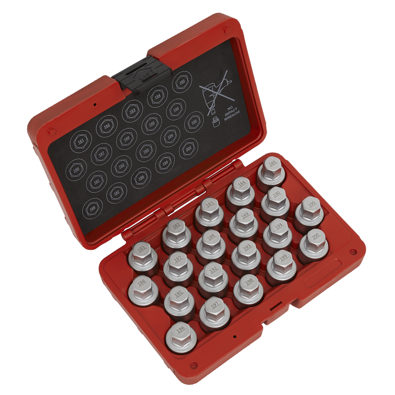 Sealey SX216 20pc Locking Wheel Nut Key Set - Vauxhall-C