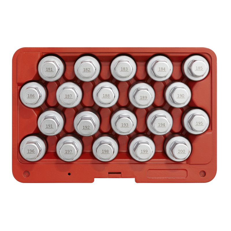 Sealey SX216 20pc Locking Wheel Nut Key Set - Vauxhall-C