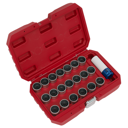 Sealey SX217 21pc Locking Wheel Nut Key Set - BMW