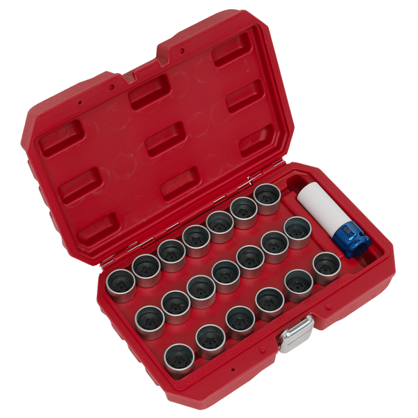 Sealey SX217 21pc Locking Wheel Nut Key Set - BMW