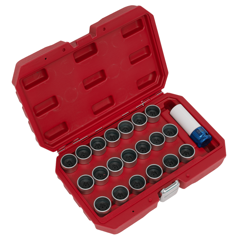Sealey SX217 21pc Locking Wheel Nut Key Set - BMW