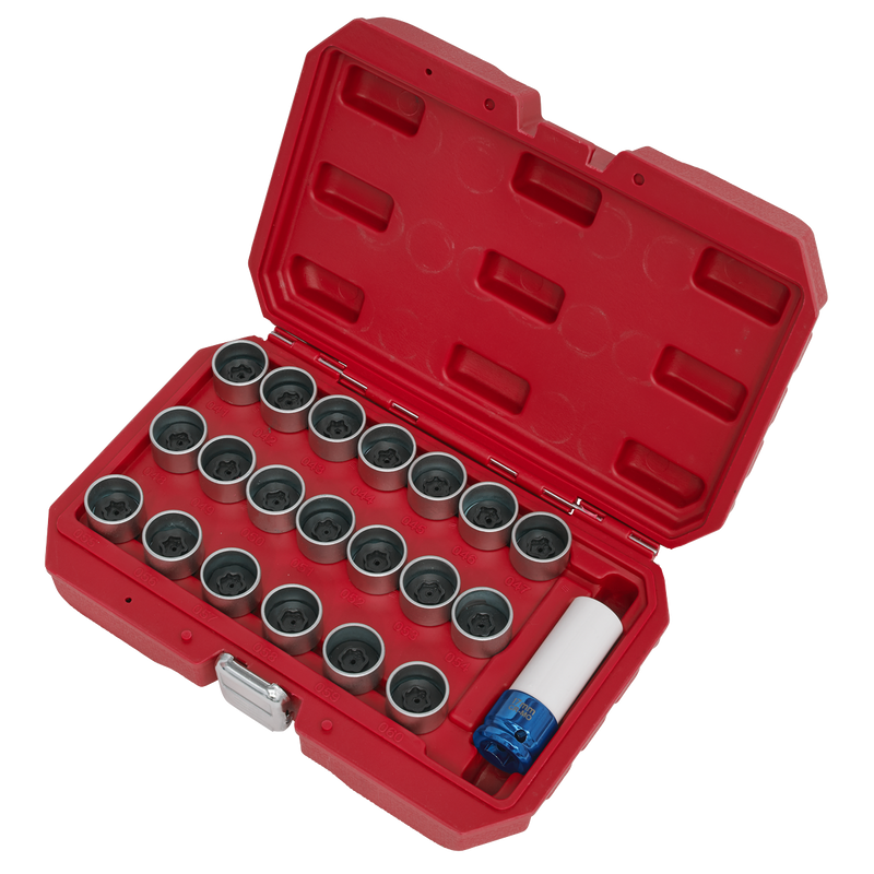 Sealey SX217 21pc Locking Wheel Nut Key Set - BMW