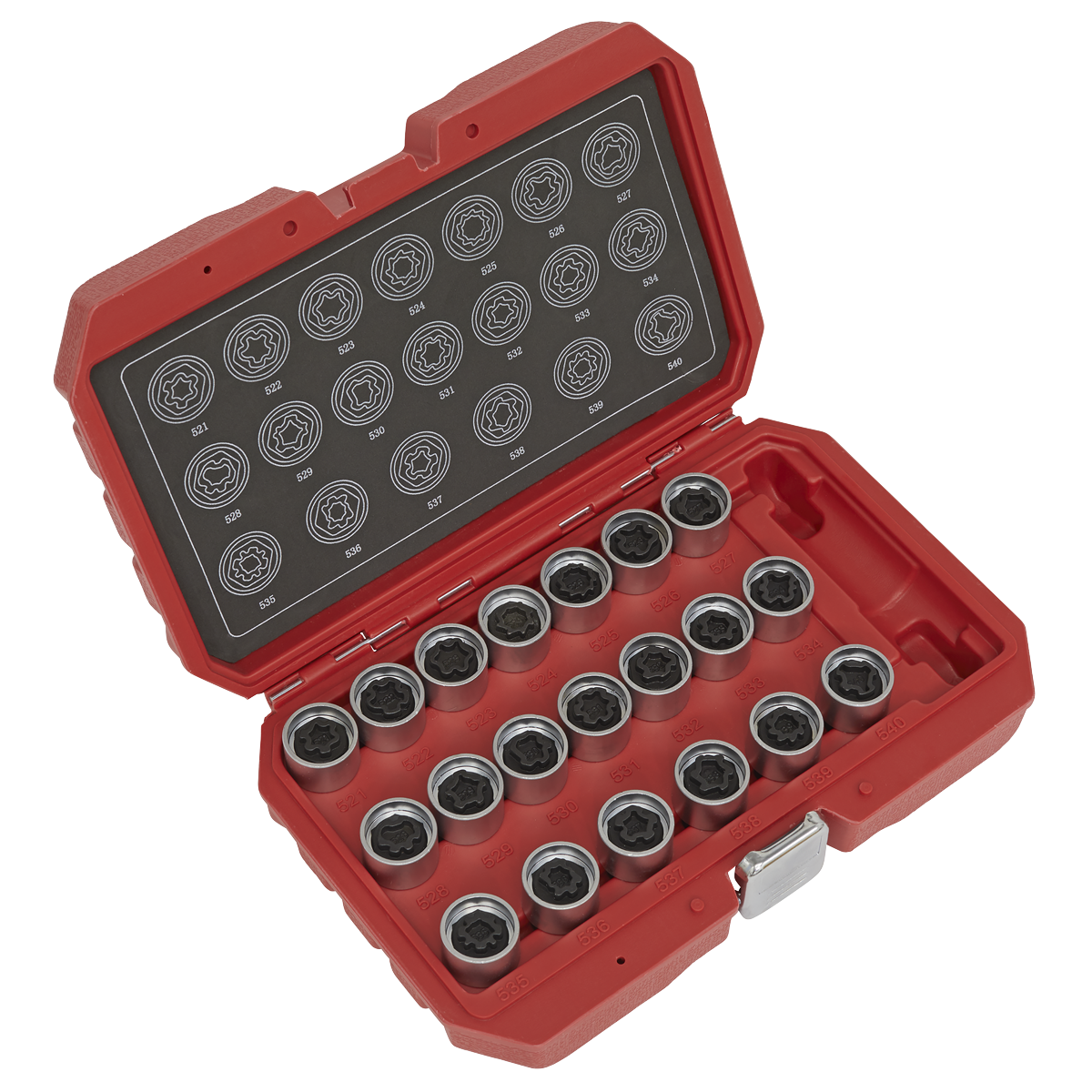 Sealey SX219 20pc Locking Wheel Nut Key Set - VAG