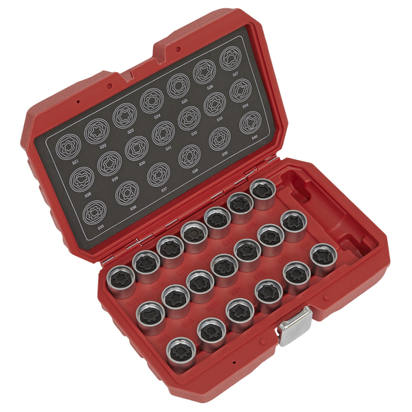 Sealey SX219 20pc Locking Wheel Nut Key Set - VAG