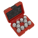 Sealey SX222 10pc Locking Wheel Nut Key Set - Land Rover