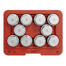 Sealey SX222 10pc Locking Wheel Nut Key Set - Land Rover