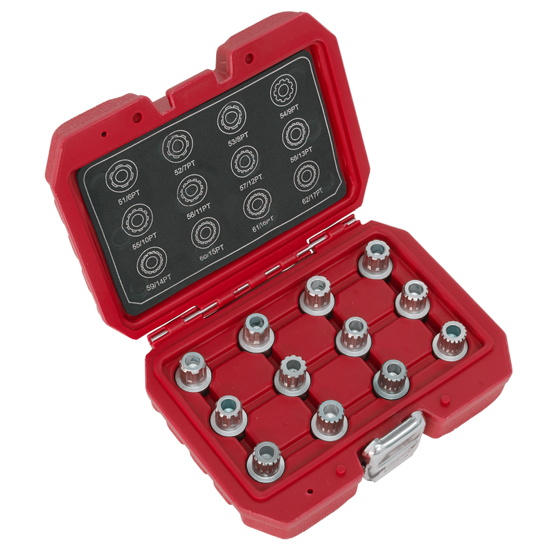 Sealey SX224 12pc Locking Wheel Nut Key Set - VW