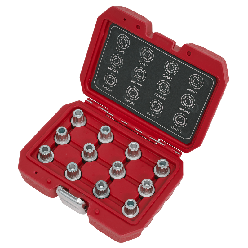 Sealey SX224 12pc Locking Wheel Nut Key Set - VW