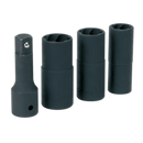 Sealey SX271 4pc 1/2"Sq Drive Impact Wheel Nut/Removal Flip Socket Set