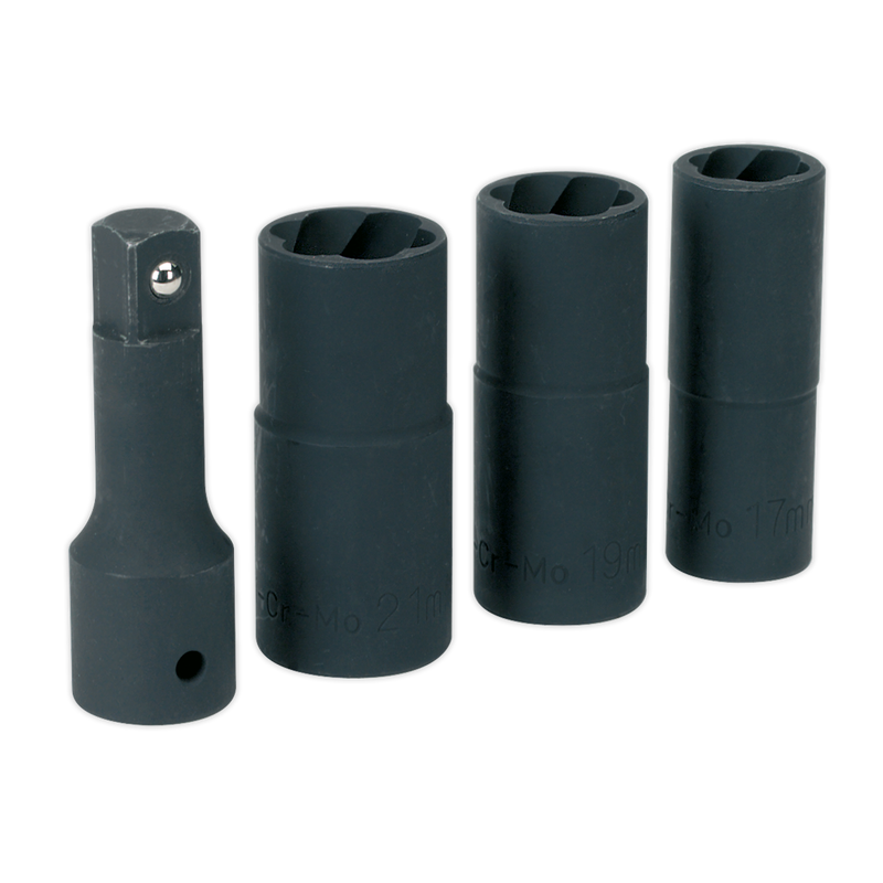 Sealey SX271 4pc 1/2"Sq Drive Impact Wheel Nut/Removal Flip Socket Set