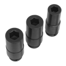 Sealey SX319 3pc 1/2"Sq Drive Weighted Impact Socket Set