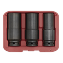 Sealey SX319 3pc 1/2"Sq Drive Weighted Impact Socket Set