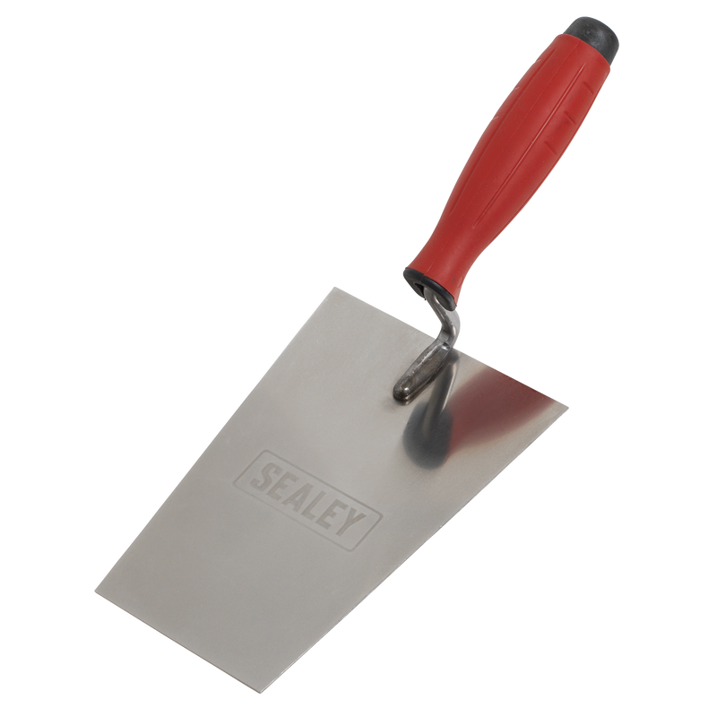 Sealey T1204 Stainless Steel Bucket Trowel - Rubber Handle - 180mm