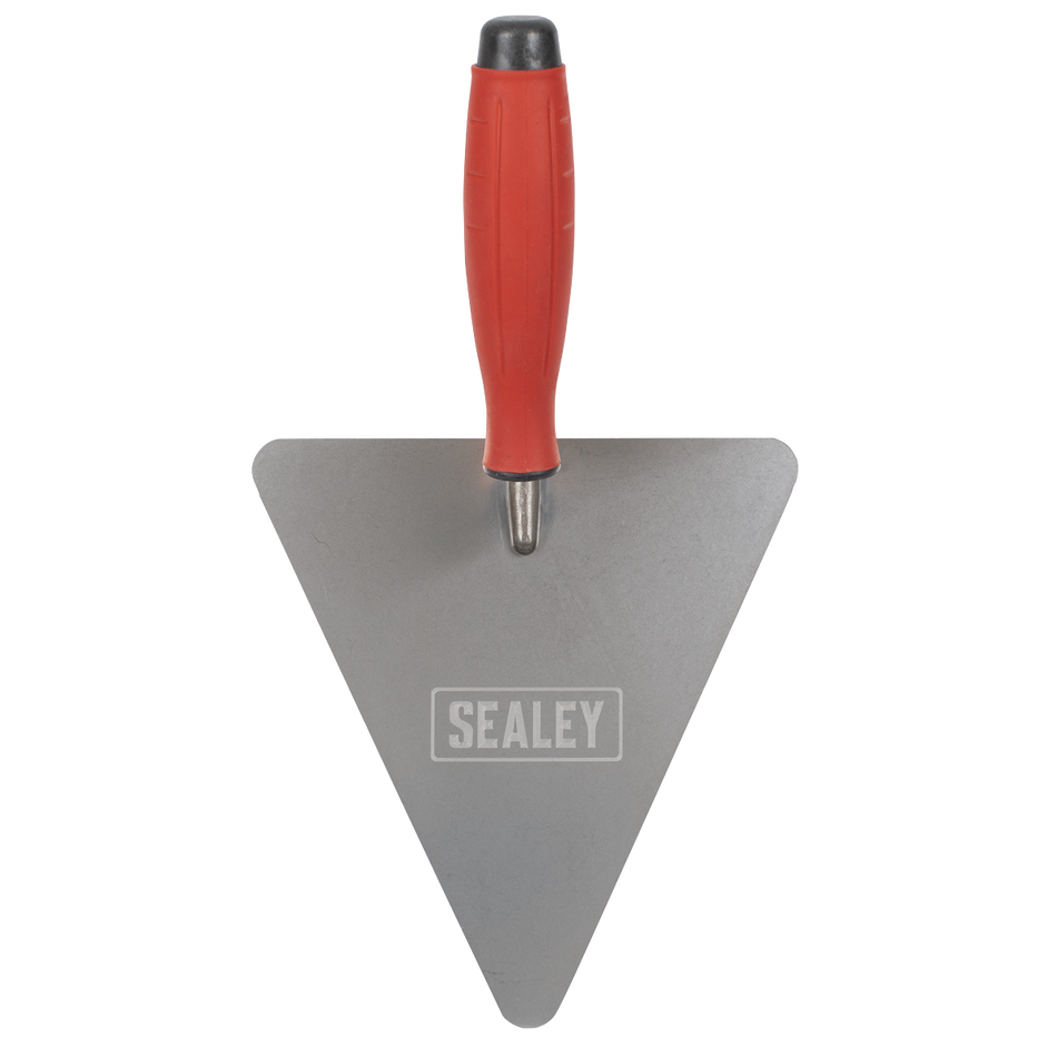 Sealey T1205 Stainless Steel Triangular Brick Trowel - Rubber Handle 180mm