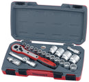Teng Tools T1221 21 Piece 12 Point 1/2" Drive MM Socket Set