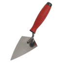 Sealey T1222 Stainless Steel Sharp Pointing Trowel - Rubber Handle - 140mm