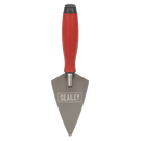 Sealey T1222 Stainless Steel Sharp Pointing Trowel - Rubber Handle - 140mm